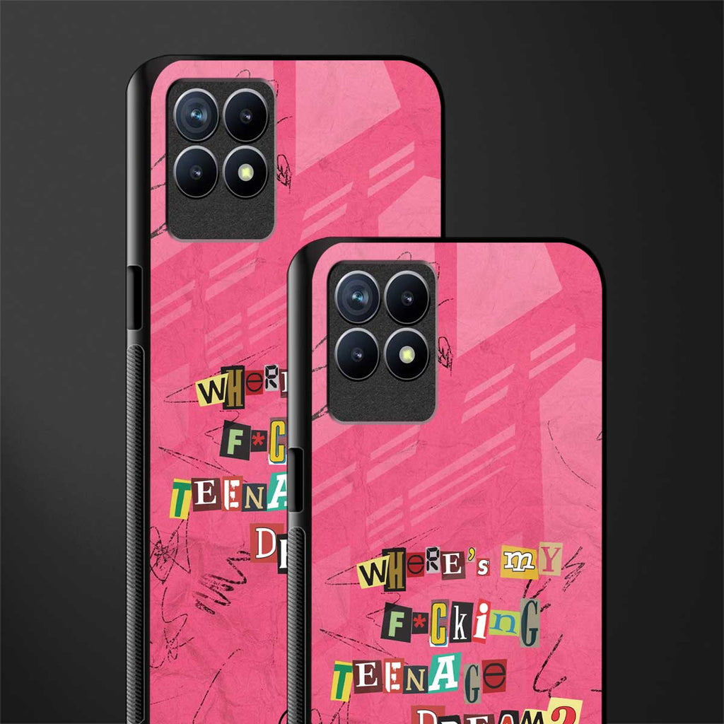 teenage dream glass case for realme 8i image-2