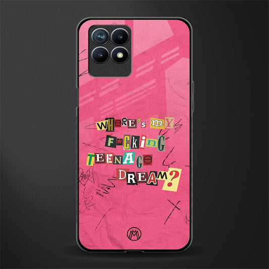teenage dream glass case for realme 8i image