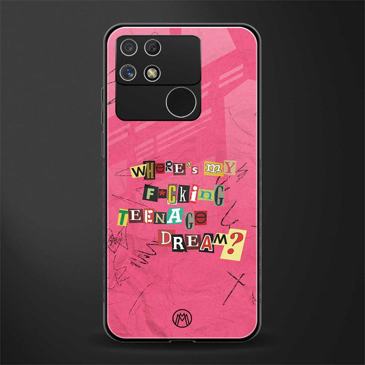 teenage dream back phone cover | glass case for realme narzo 50a