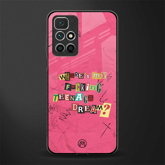 teenage dream glass case for redmi 10 prime image