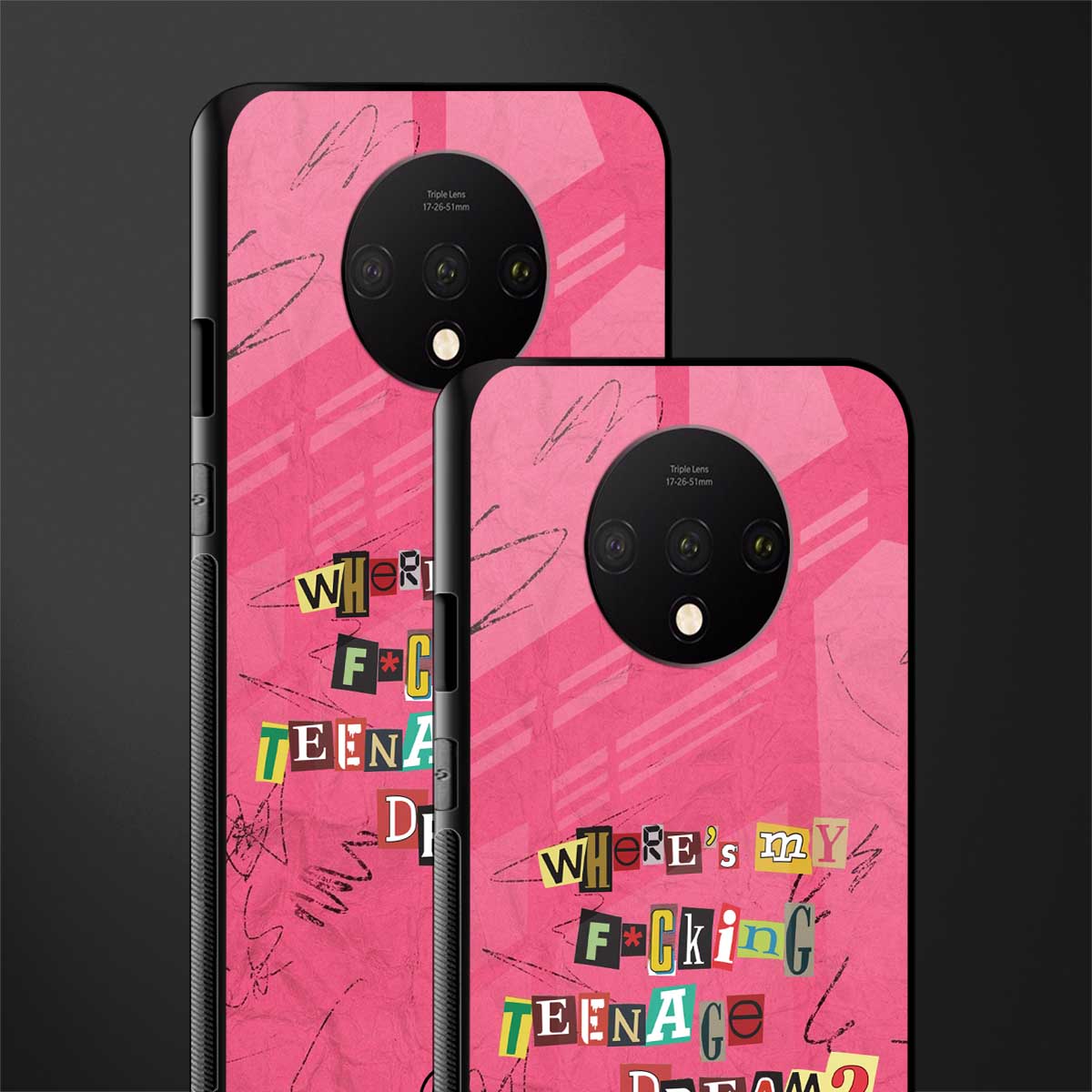 teenage dream glass case for oneplus 7t image-2
