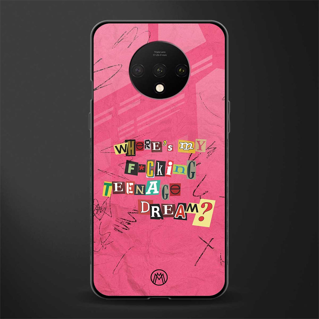 teenage dream glass case for oneplus 7t image