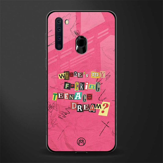 teenage dream glass case for samsung a21 image