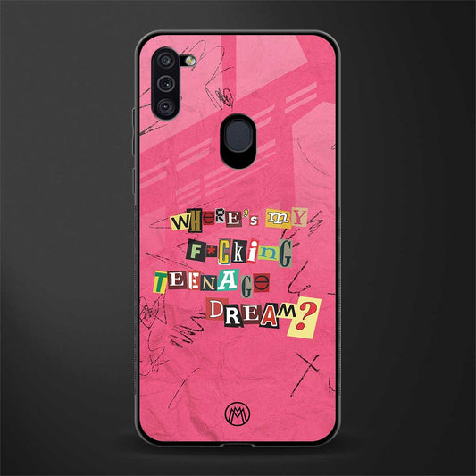 teenage dream glass case for samsung a11 image