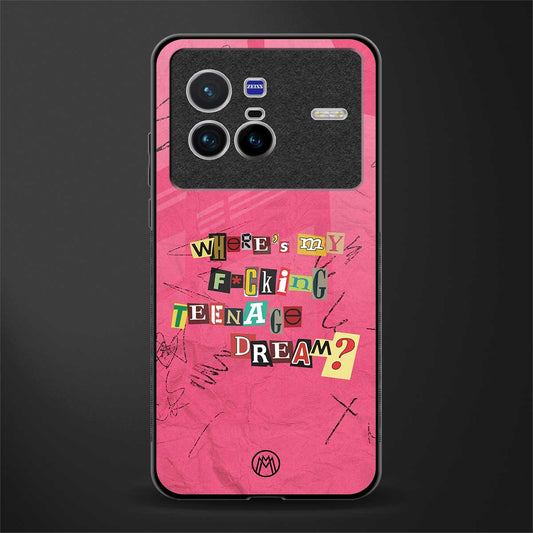 teenage dream glass case for vivo x80 image