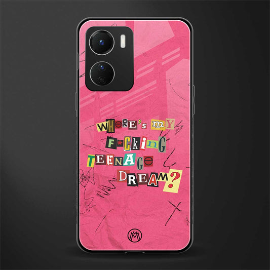teenage dream back phone cover | glass case for vivo y16