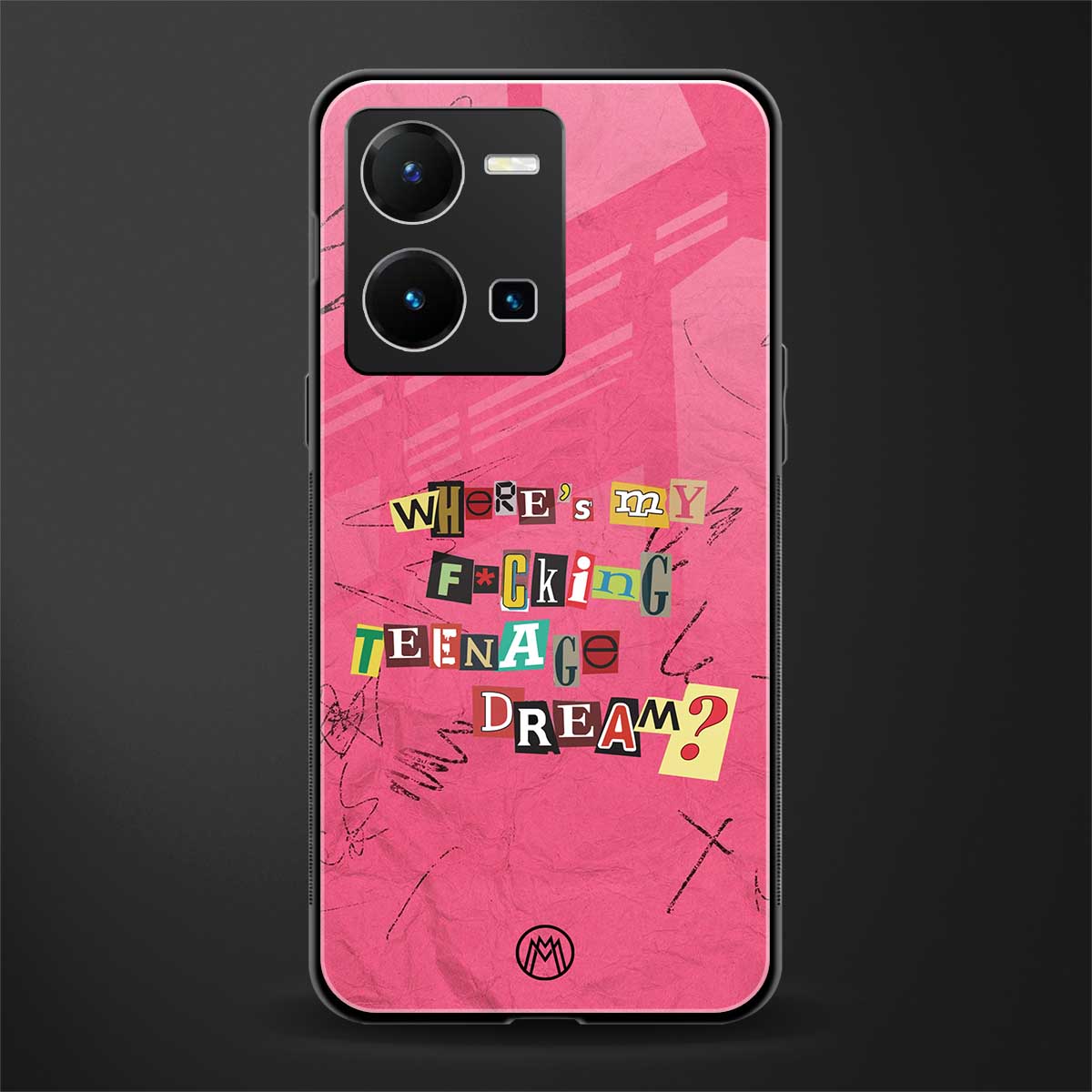 teenage dream back phone cover | glass case for vivo y35 4g