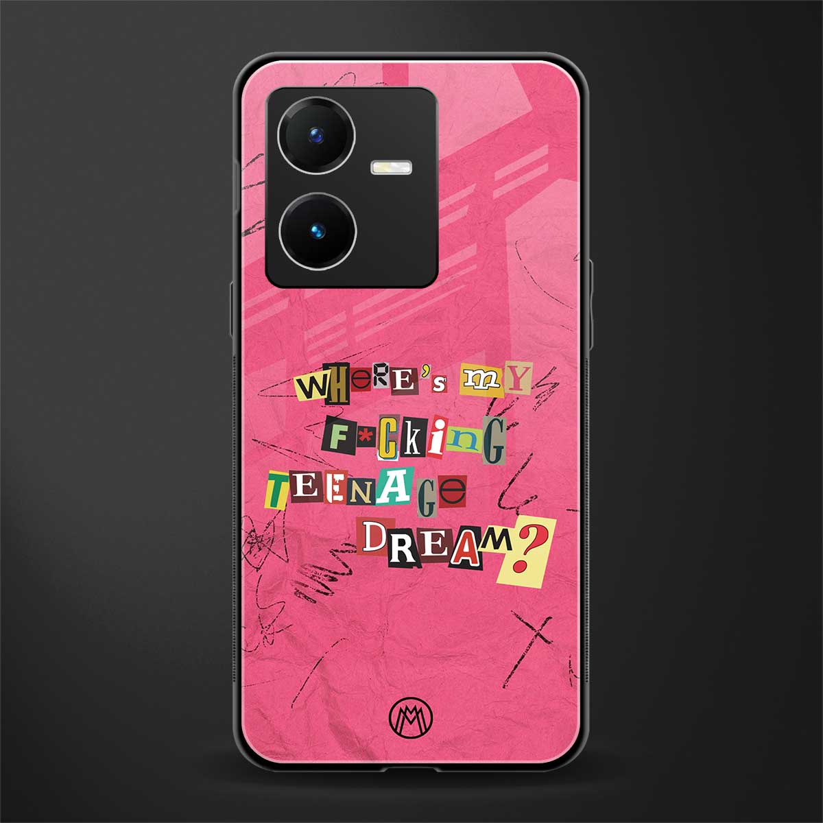 teenage dream back phone cover | glass case for vivo y22