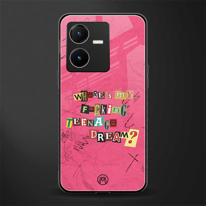 teenage dream back phone cover | glass case for vivo y22