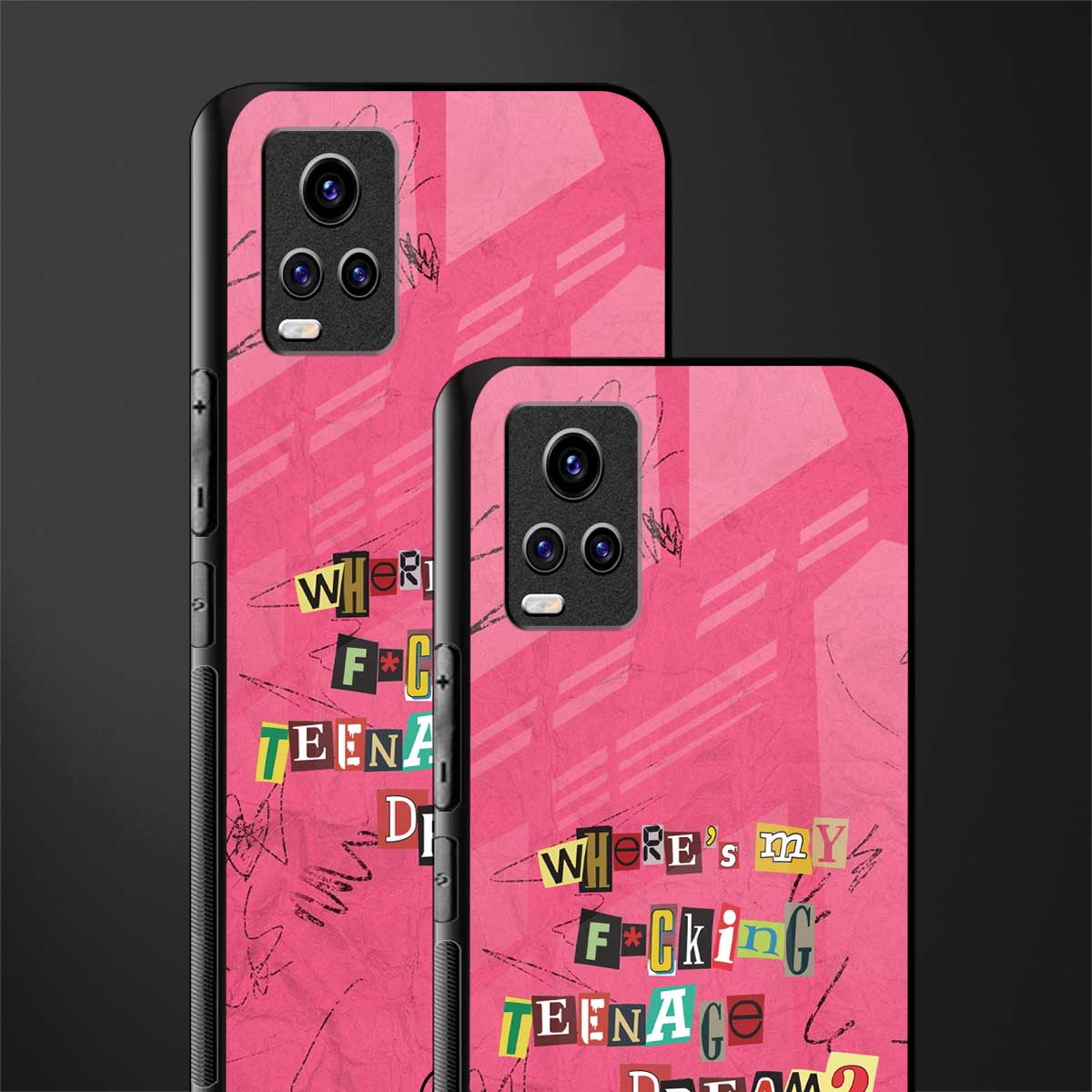 teenage dream back phone cover | glass case for vivo v21e 4g