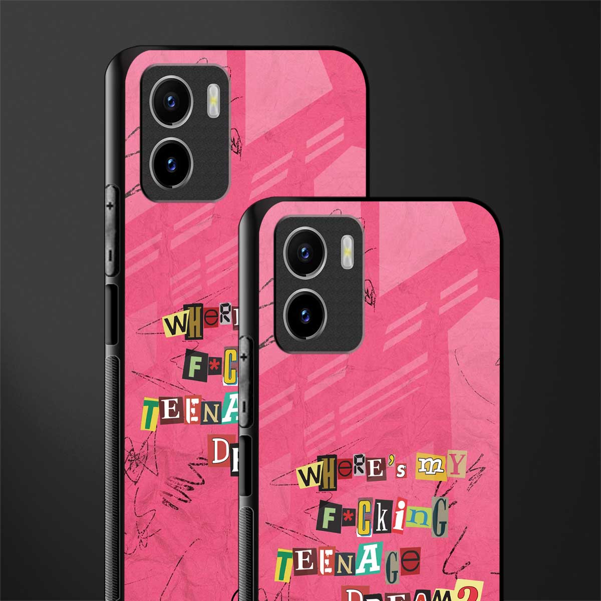 teenage dream back phone cover | glass case for vivo y72