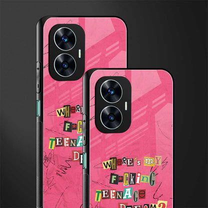 teenage dream back phone cover | glass case for realme c55