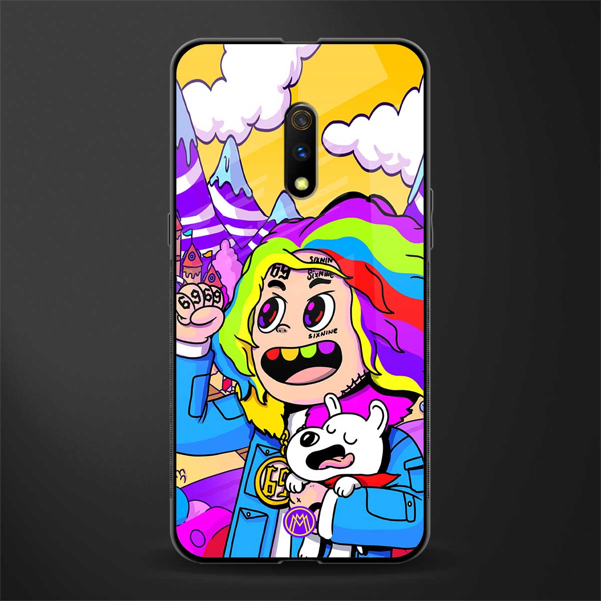 tekashi 6ix9ine glass case for realme x image