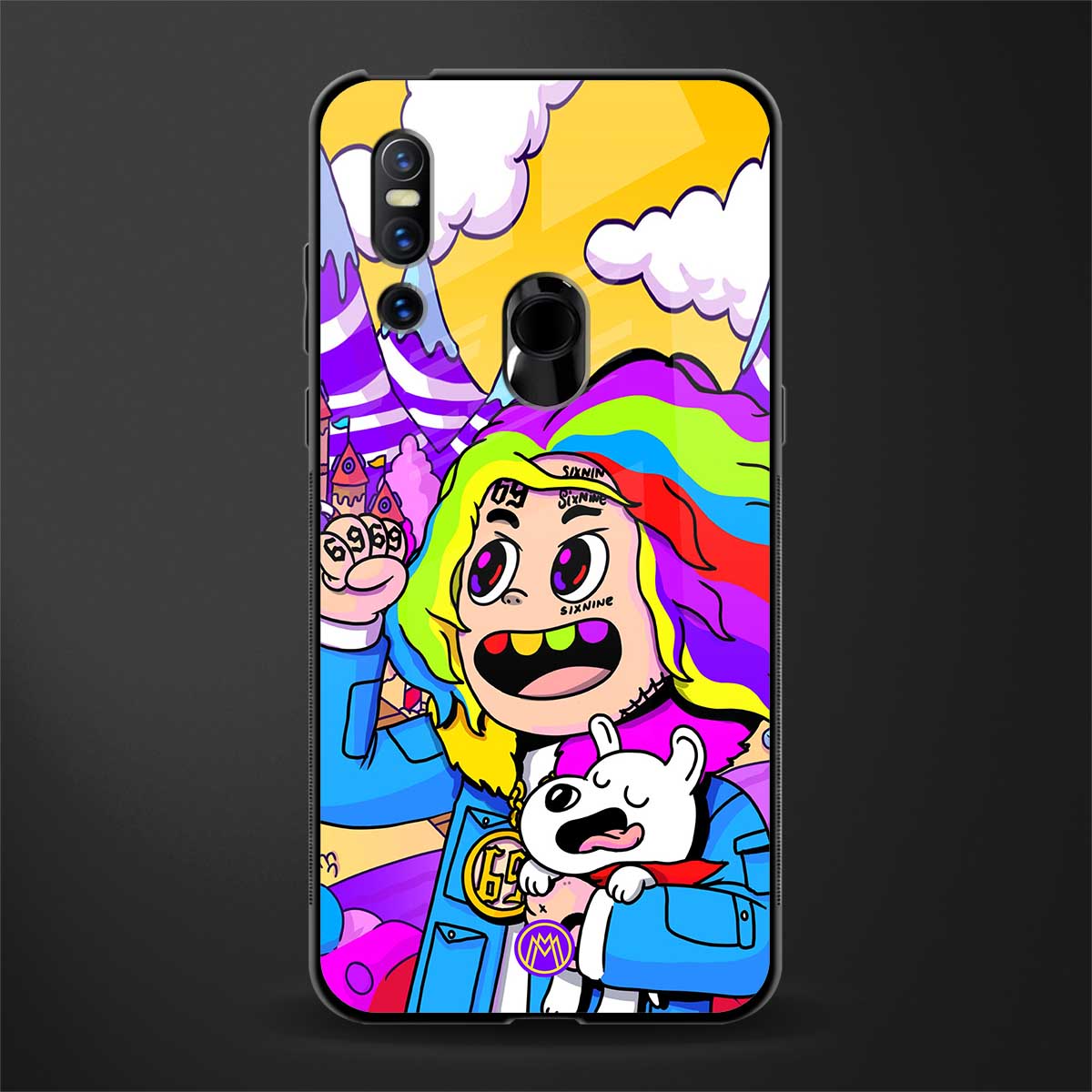 tekashi 6ix9ine glass case for vivo v15 image