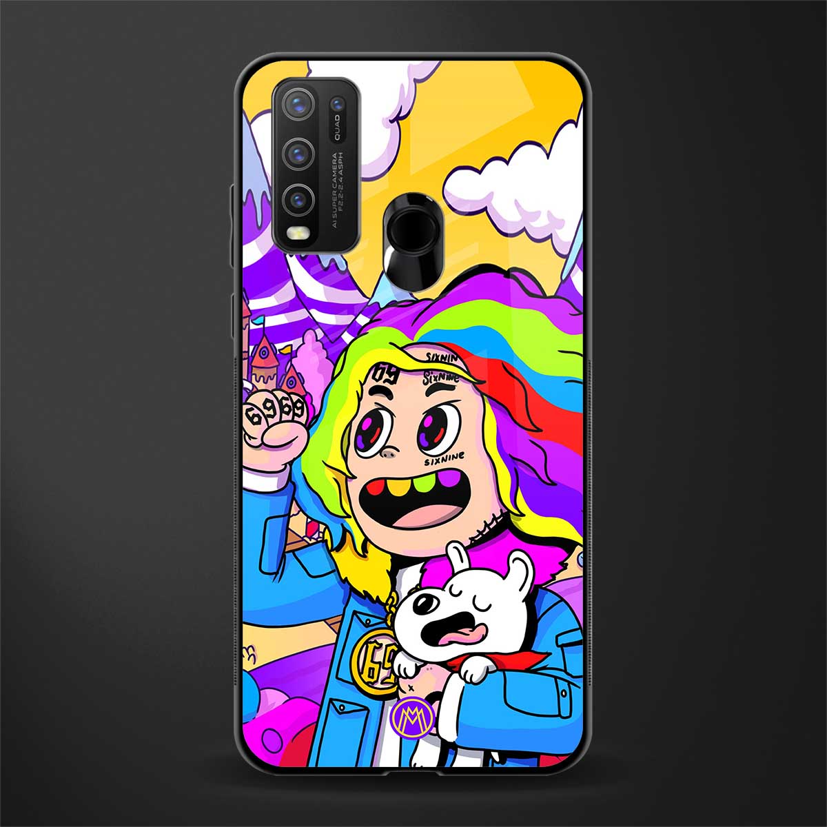 tekashi 6ix9ine glass case for vivo y50 image