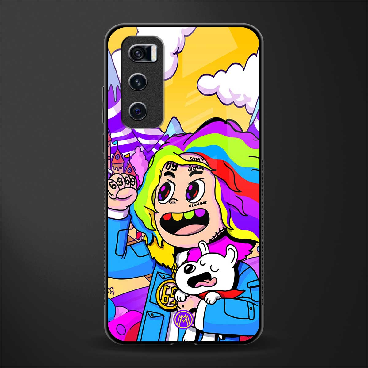 tekashi 6ix9ine glass case for vivo v20 se image