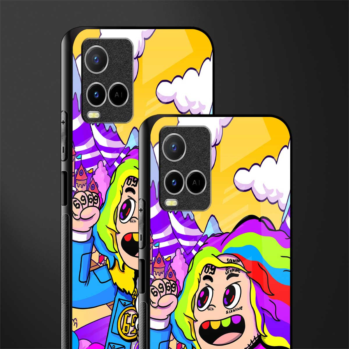 tekashi 6ix9ine glass case for vivo y21s image-2