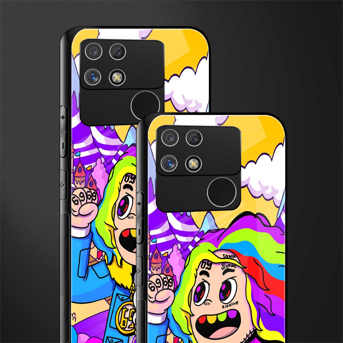 tekashi 6ix9ine back phone cover | glass case for realme narzo 50a