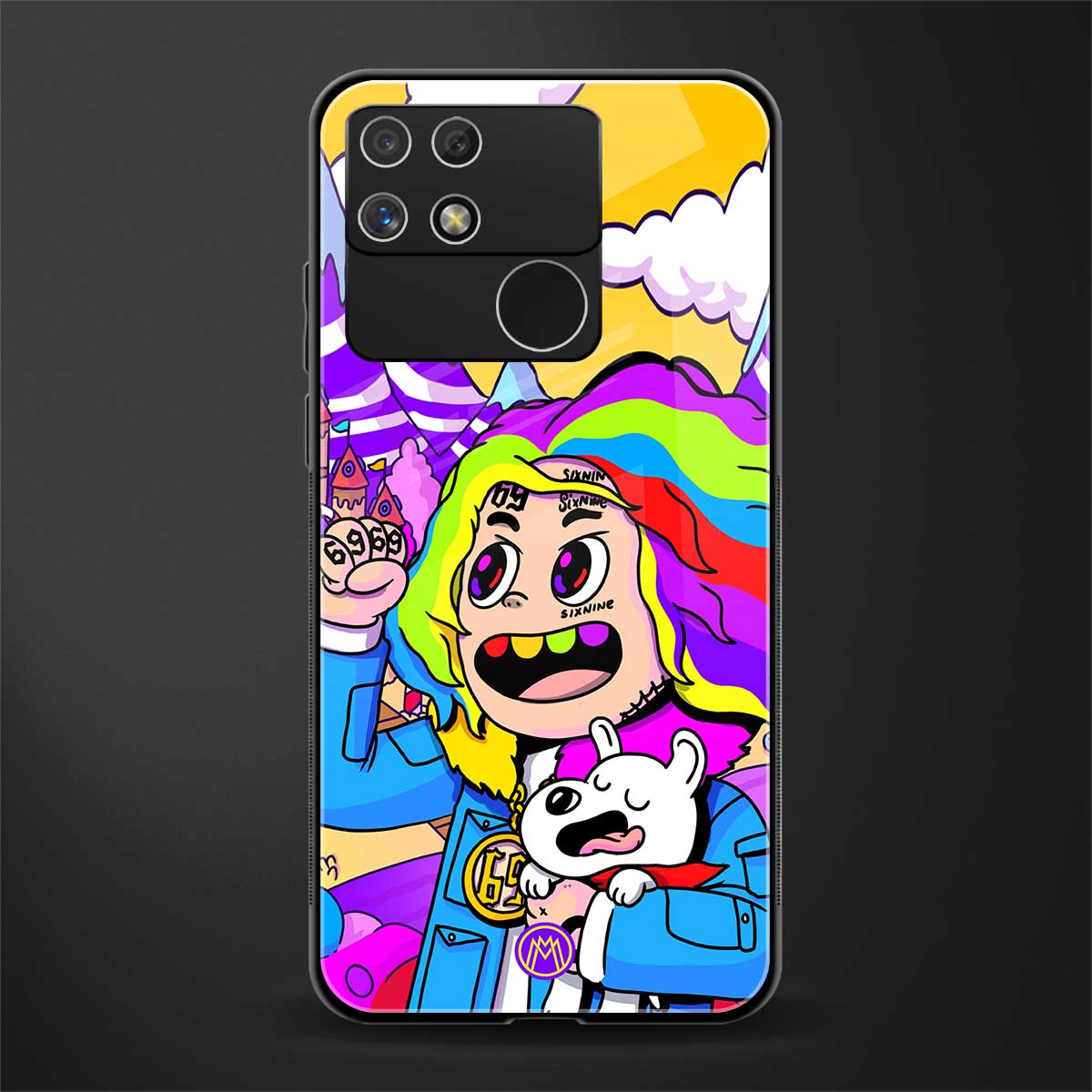 tekashi 6ix9ine back phone cover | glass case for realme narzo 50a