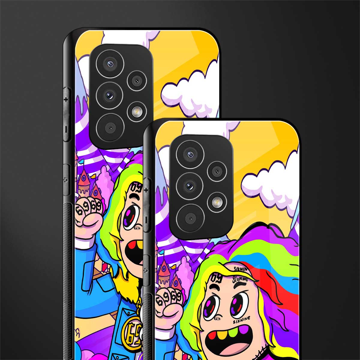 tekashi 6ix9ine back phone cover | glass case for samsung galaxy a73 5g