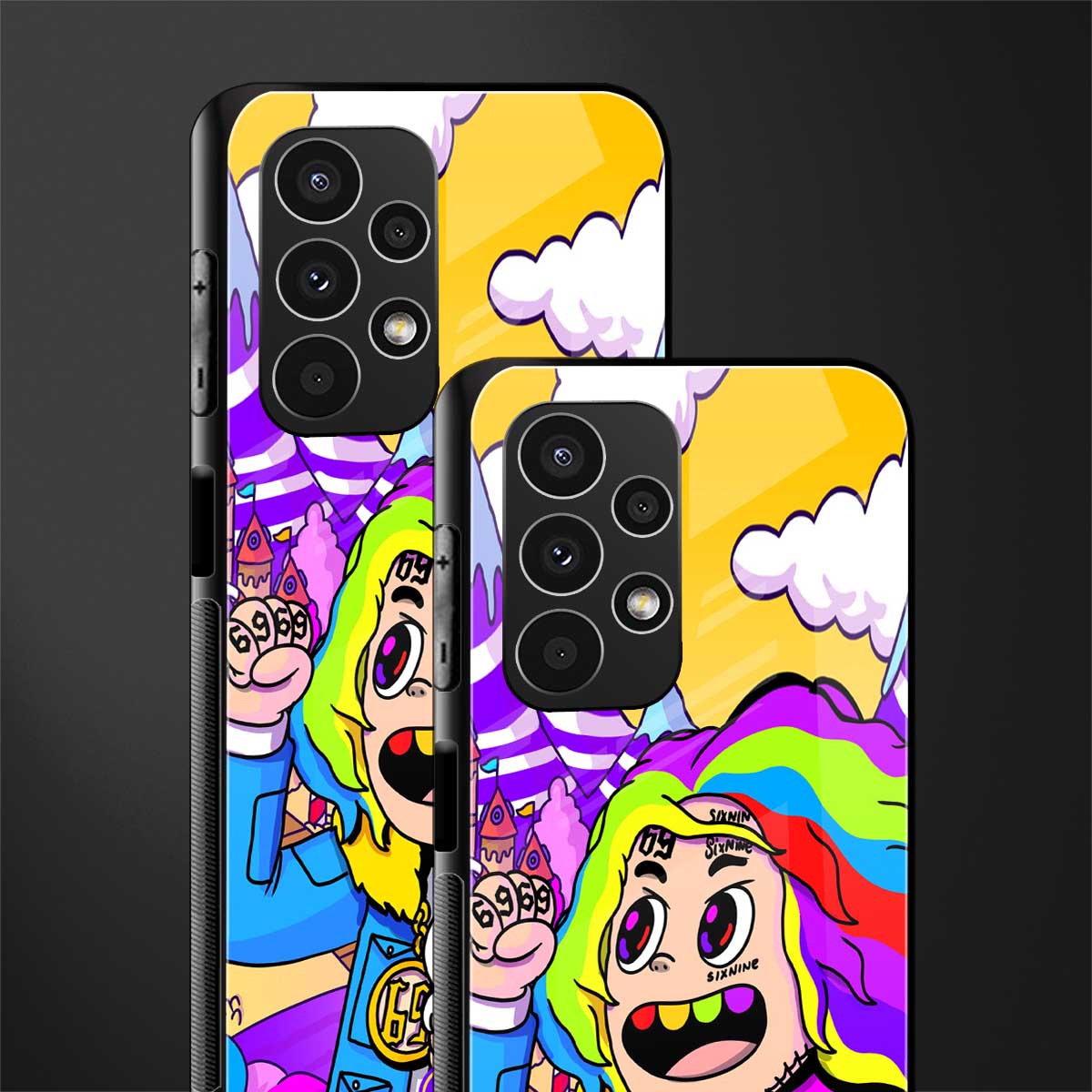 tekashi 6ix9ine back phone cover | glass case for samsung galaxy a13 4g