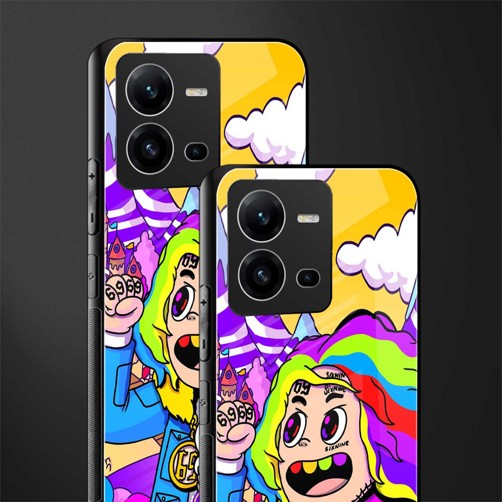 tekashi 6ix9ine back phone cover | glass case for vivo v25-5g