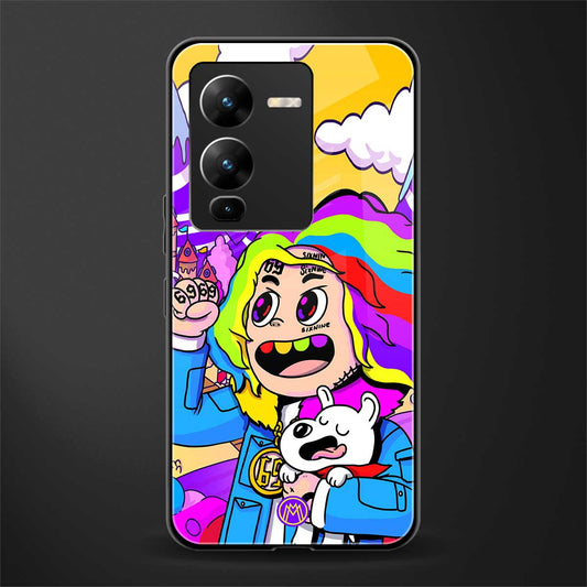 tekashi 6ix9ine back phone cover | glass case for vivo v25 pro 5g