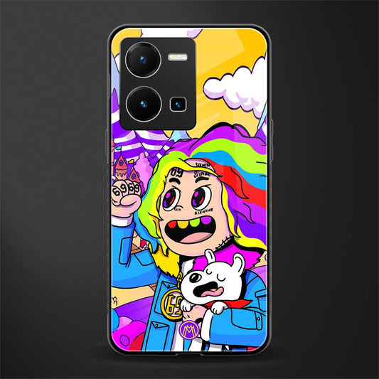 tekashi 6ix9ine back phone cover | glass case for vivo y35 4g