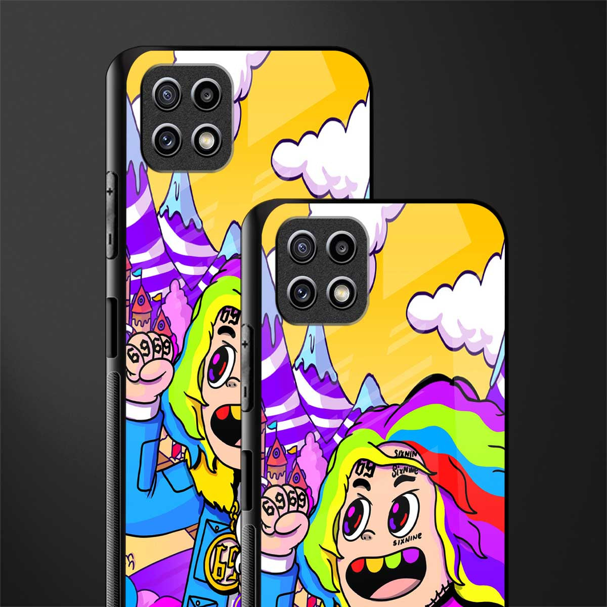 tekashi 6ix9ine back phone cover | glass case for samsung galaxy f42