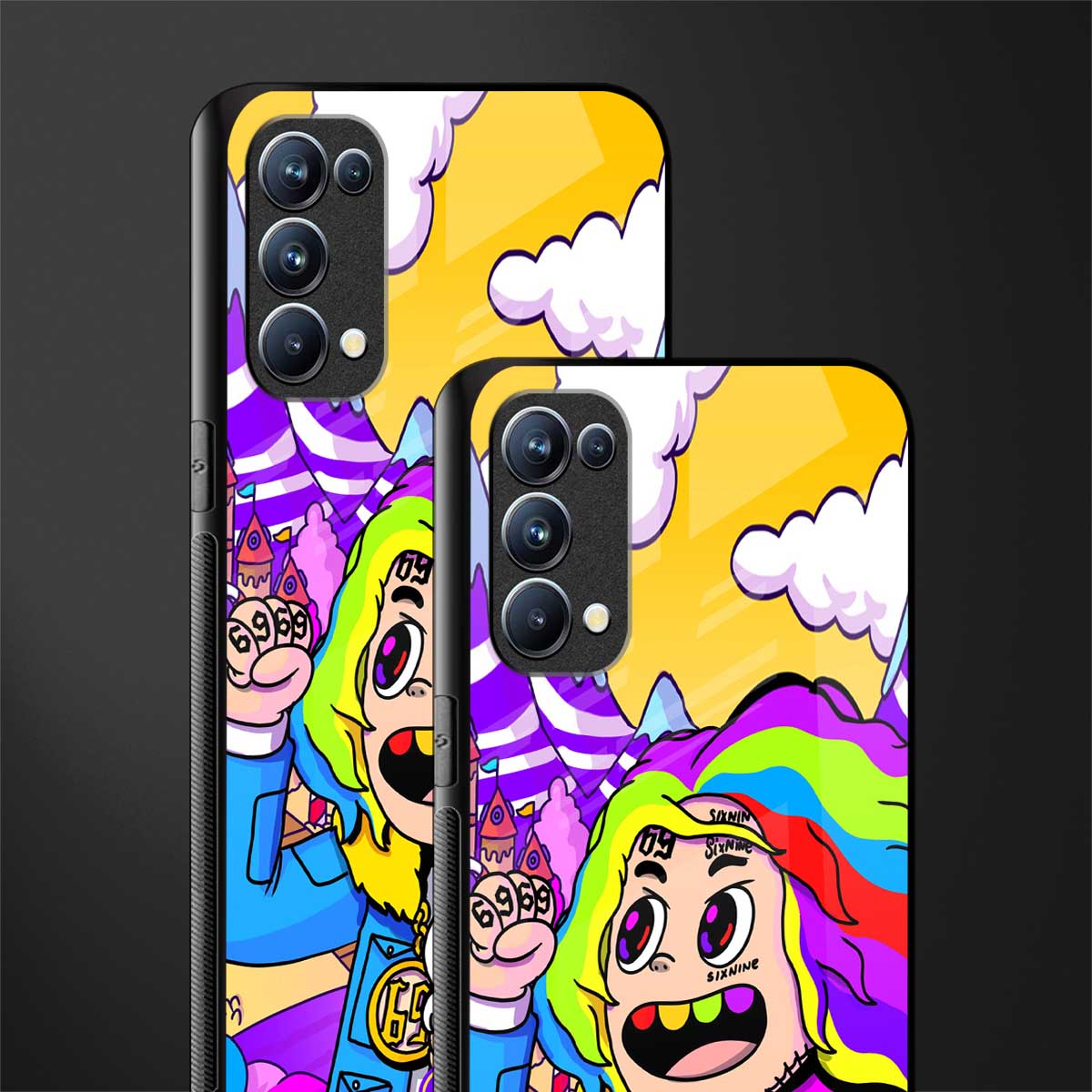 tekashi 6ix9ine back phone cover | glass case for oppo reno 5