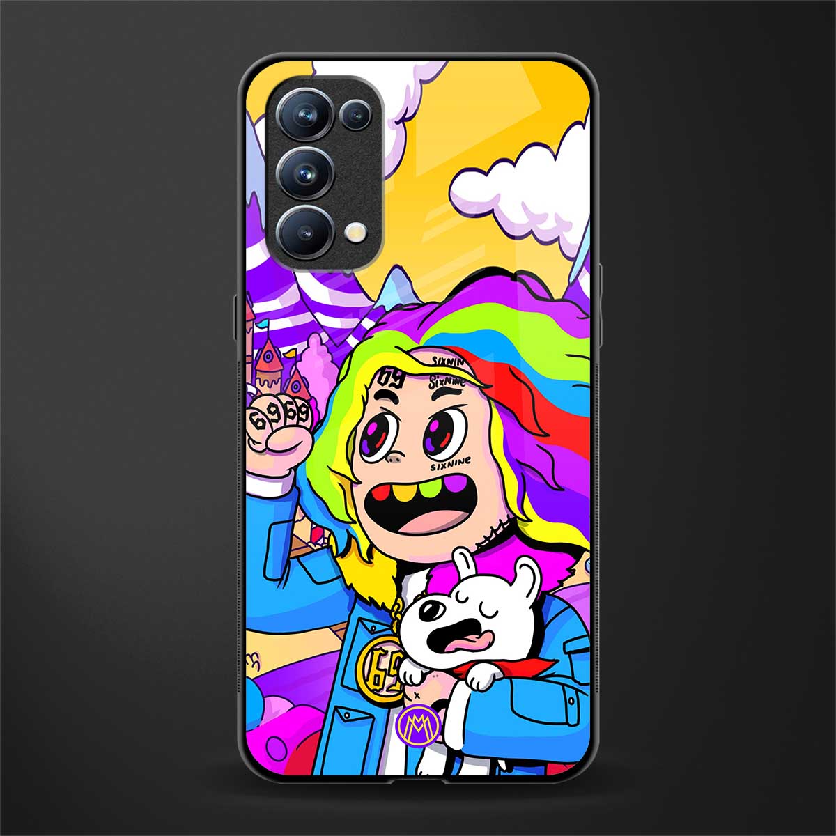 tekashi 6ix9ine back phone cover | glass case for oppo reno 5