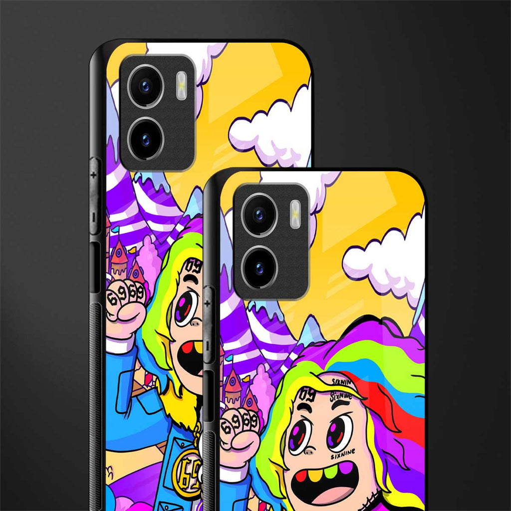tekashi 6ix9ine back phone cover | glass case for vivo y72