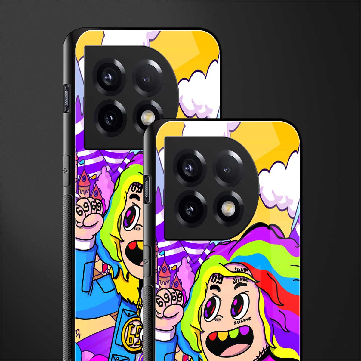tekashi 6ix9ine back phone cover | glass case for oneplus 11