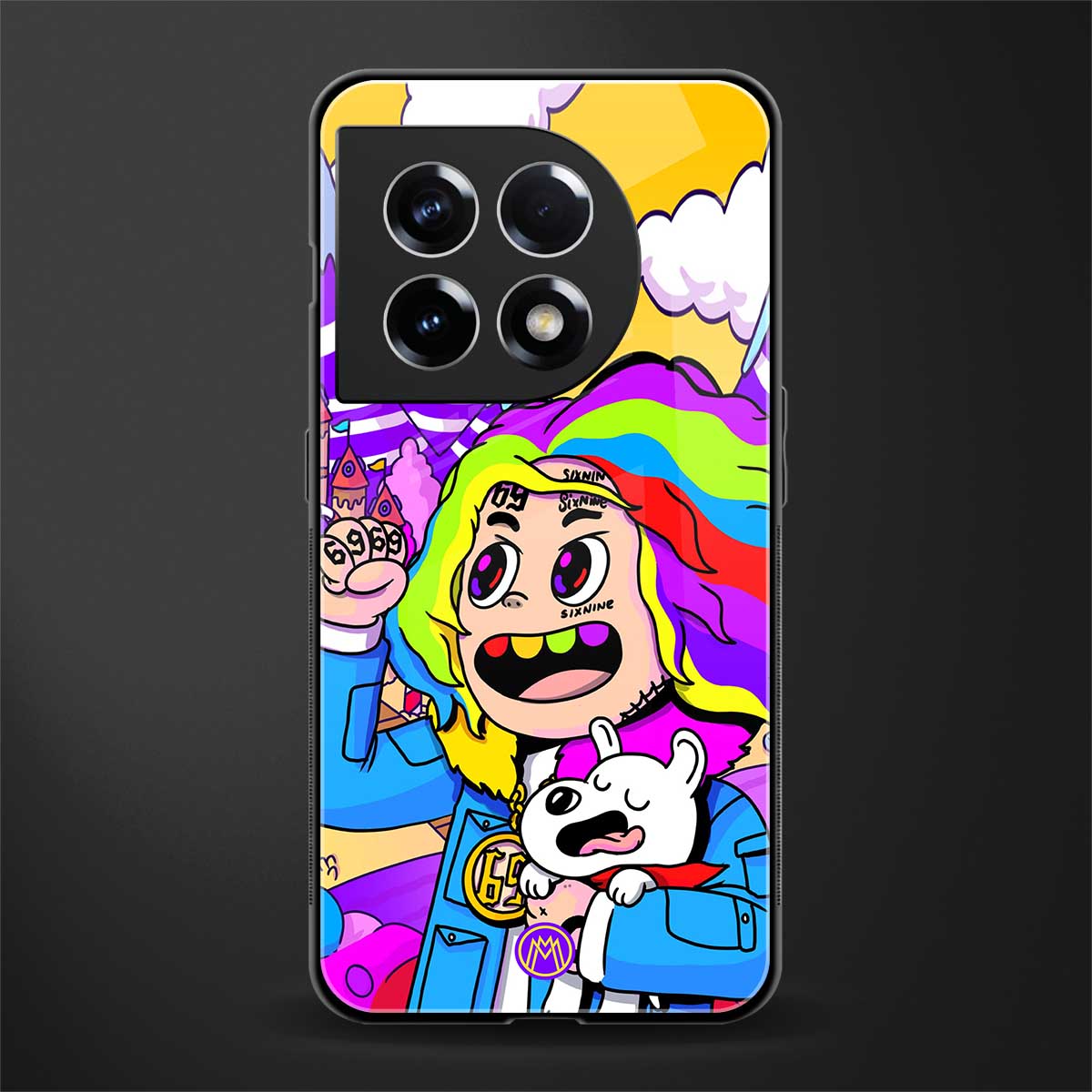 tekashi 6ix9ine back phone cover | glass case for oneplus 11