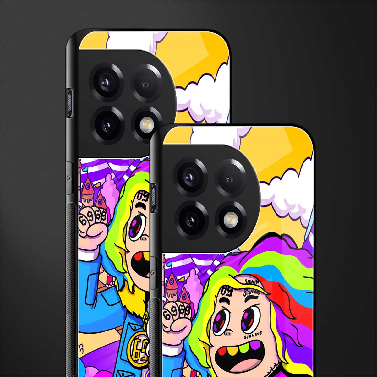 tekashi 6ix9ine back phone cover | glass case for oneplus 11r