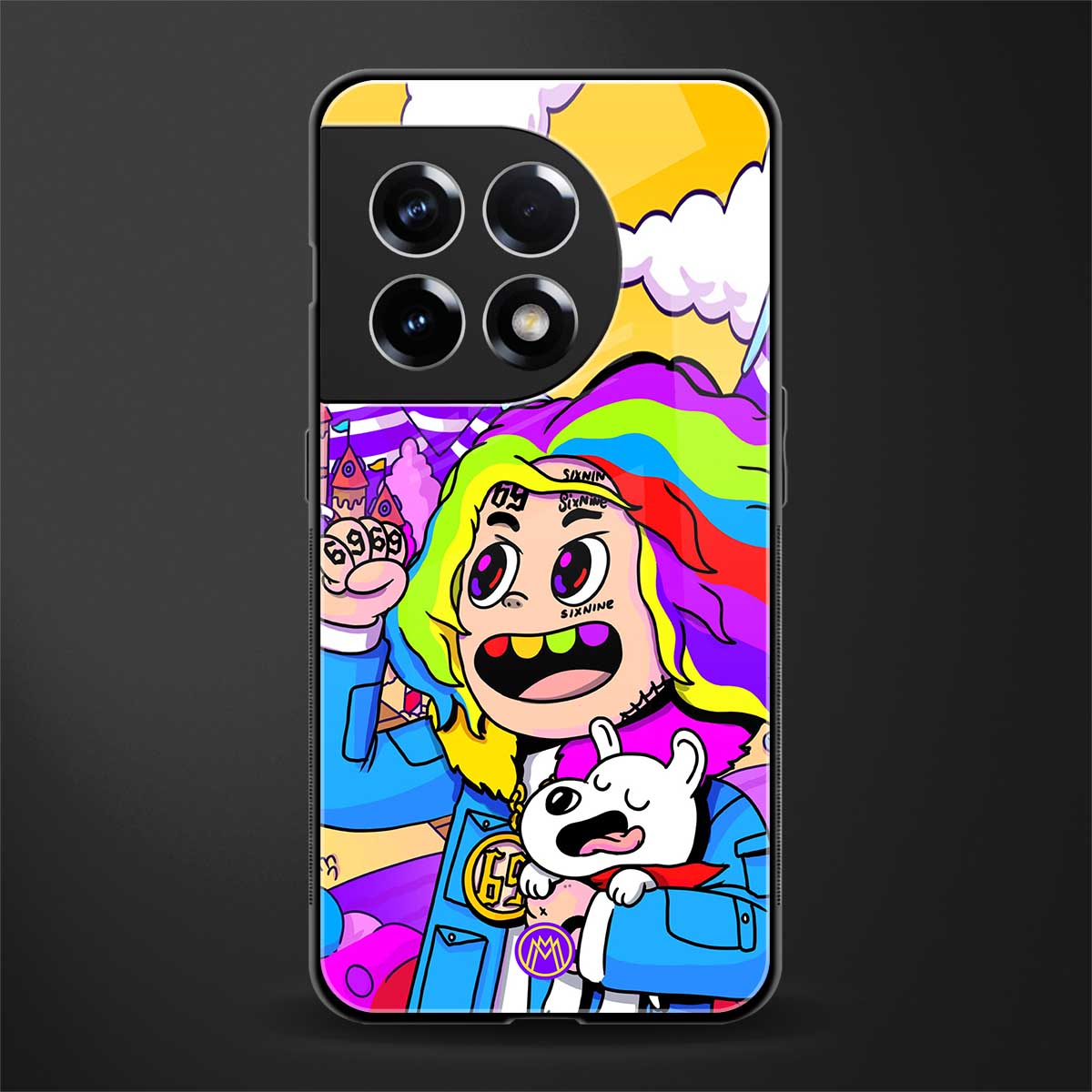 tekashi 6ix9ine back phone cover | glass case for oneplus 11r