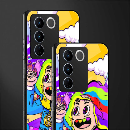 tekashi 6ix9ine back phone cover | glass case for vivo v27 pro 5g