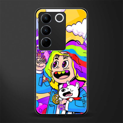 tekashi 6ix9ine back phone cover | glass case for vivo v27 pro 5g