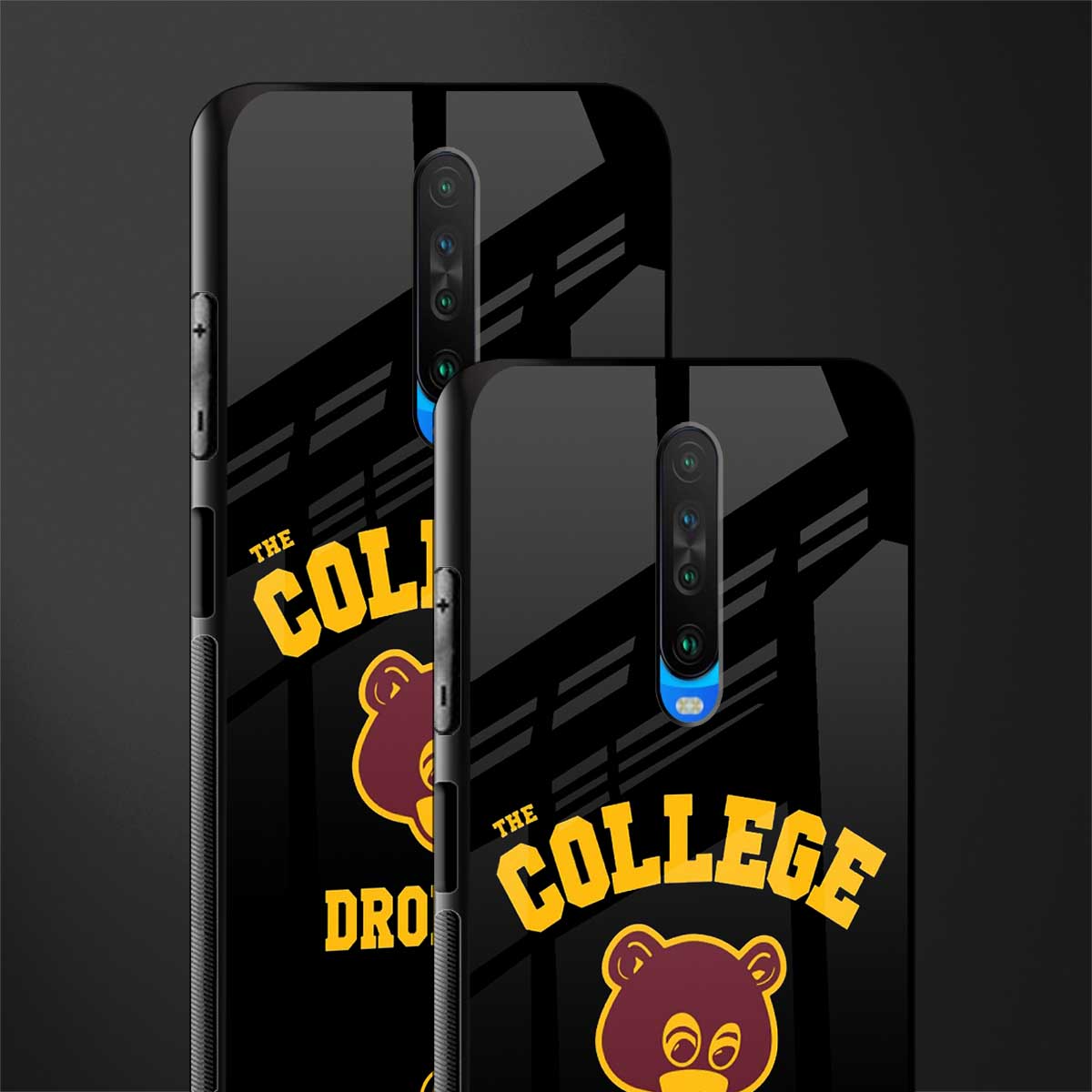 the college dropout glass case for poco x2 image-2