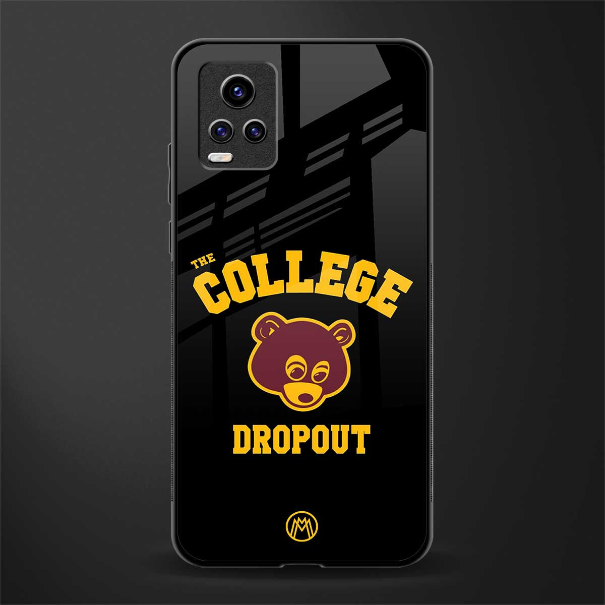 the college dropout back phone cover | glass case for vivo y73