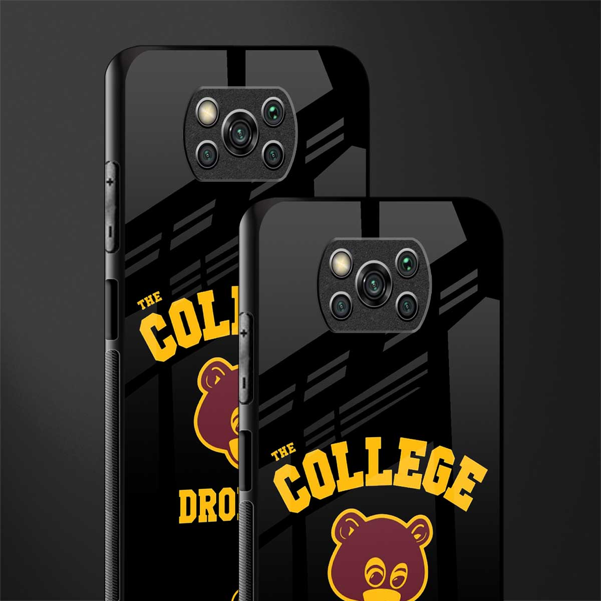 the college dropout glass case for poco x3 image-2
