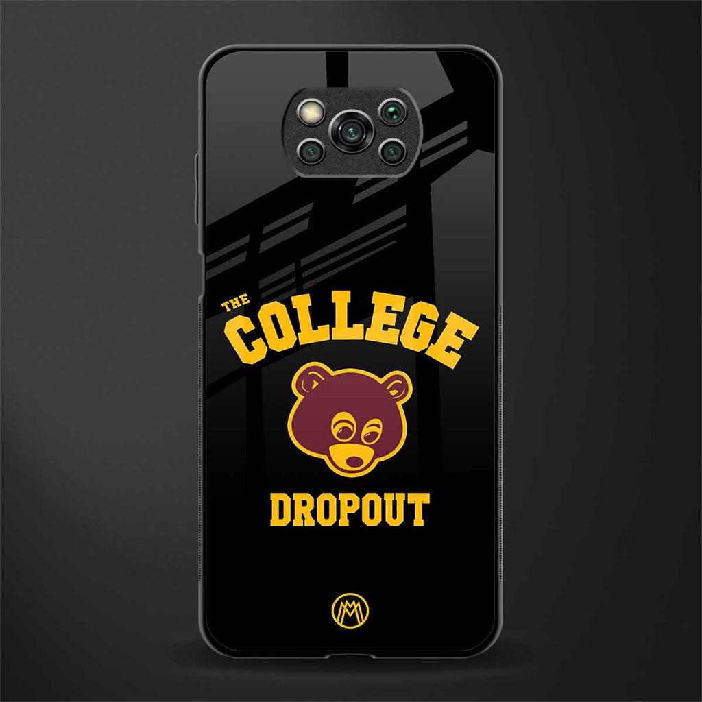 the college dropout glass case for poco x3 image