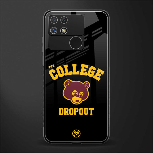 the college dropout back phone cover | glass case for realme narzo 50a