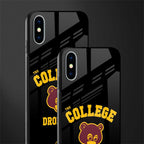 the college dropout glass case for iphone xs image-2