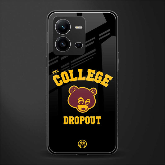 the college dropout back phone cover | glass case for vivo v25-5g