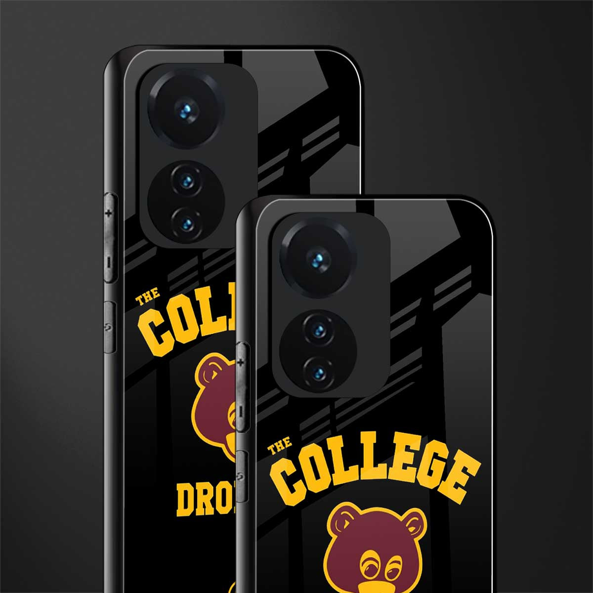the college dropout back phone cover | glass case for vivo t1 44w 4g