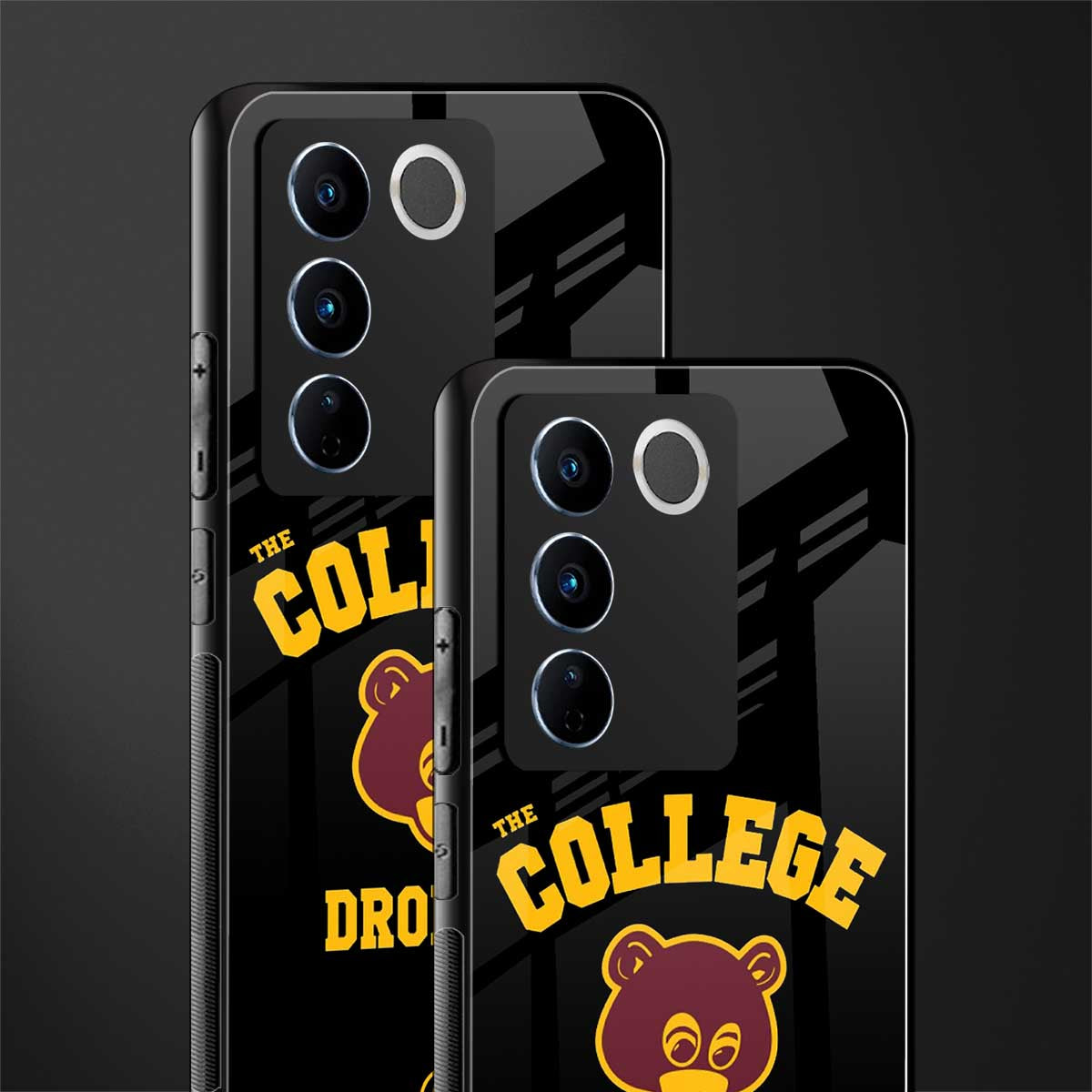 the college dropout back phone cover | glass case for vivo v27 pro 5g