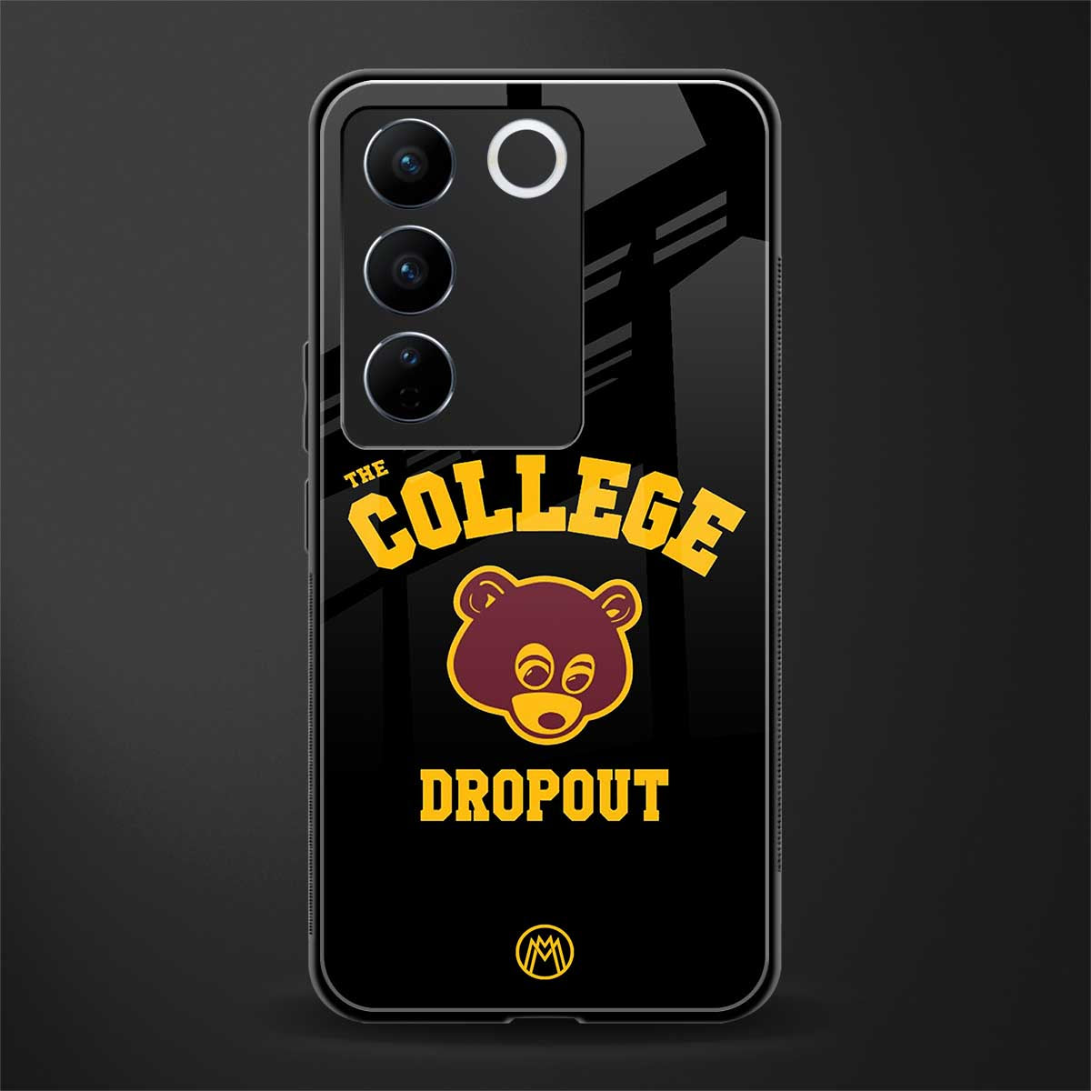 the college dropout back phone cover | glass case for vivo v27 pro 5g
