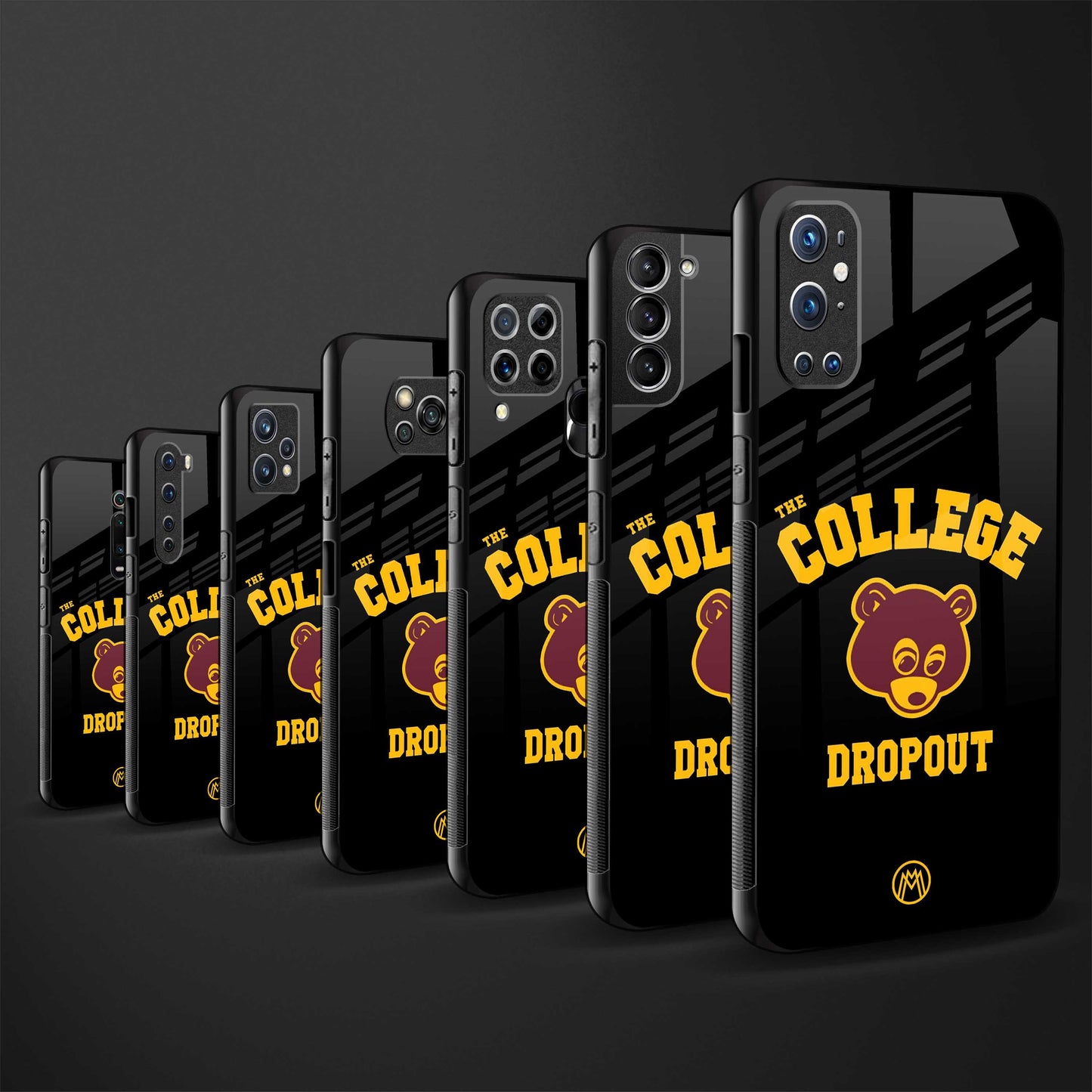 the college dropout back phone cover | glass case for vivo v25-5g