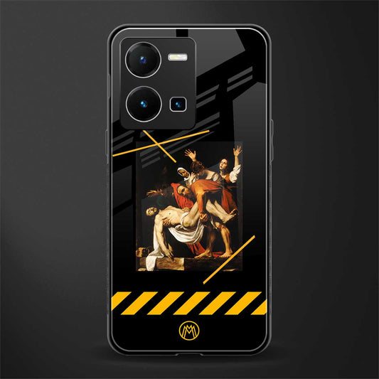 the entombment back phone cover | glass case for vivo y35 4g